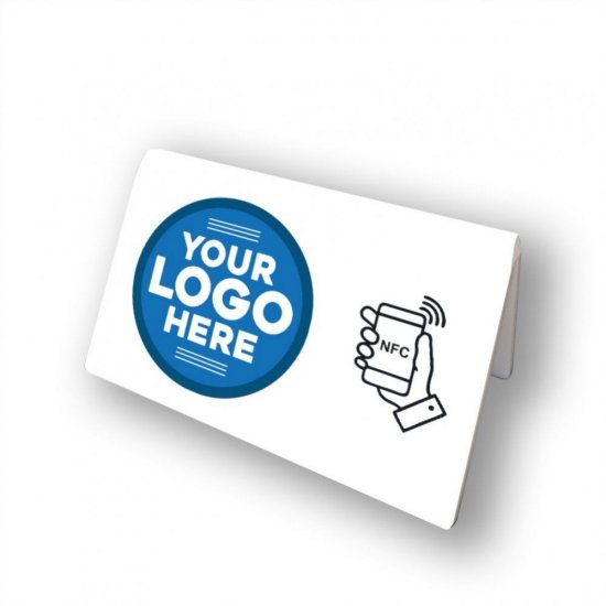 Nfc Tap Or scan QR Code επιτραπέζιo σταντ διπλής όψης αξιολογήσεων με to logo σας Nfc Tap Or scan QR Code επιτραπέζιo σταντ διπλής όψης αξιολογήσεων με to logo σας