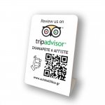 Nfc Tap Or scan QR Code επιτραπέζιo σταντ αξιολογήσεων Tripadvisor