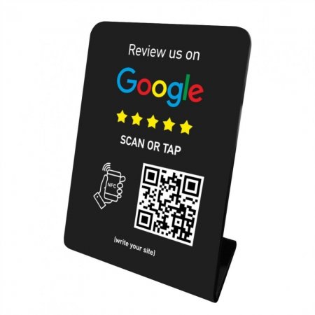 Nfc Tap Or scan QR Code επιτραπέζιo σταντ αξιολογήσεων Google Nfc Tap Or scan QR Code επιτραπέζιo σταντ αξιολογήσεων Google