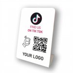 Nfc Tap Or scan QR Code επιτραπέζιo σταντ βρείτε μας στο TikTok