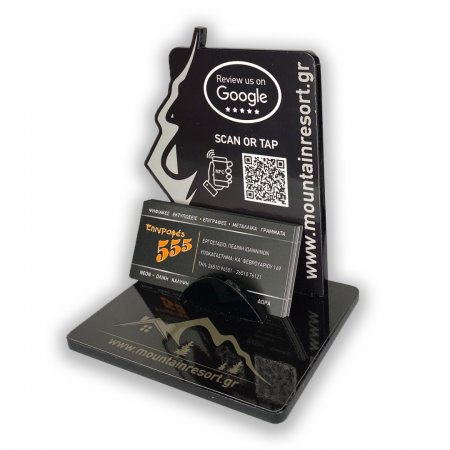 Nfc Tap Or scan QR Code επιτραπέζιo Card Holder σταντ αξιολογήσεων Google Nfc Tap Or scan QR Code επιτραπέζιo Card Holder σταντ αξιολογήσεων Google