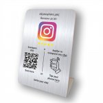 Nfc Tap Or scan QR Code επιτραπέζιo σταντ αξιολογήσεων Instagram
