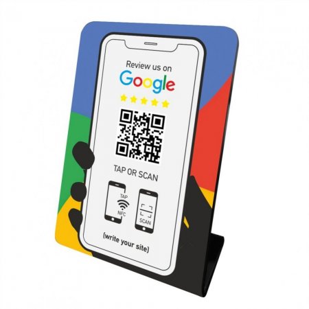 Nfc Tap Or scan QR Code επιτραπέζιo σταντ αξιολογήσεων Google Nfc Tap Or scan QR Code επιτραπέζιo σταντ αξιολογήσεων Google