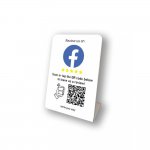 Nfc tap or scan επιτραπέζιo σταντ αξιολογήσεων Facebook με NFC και QR Code