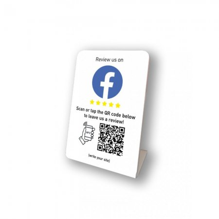 Nfc tap or scan επιτραπέζιo σταντ αξιολογήσεων Facebook με NFC και QR Code Nfc tap or scan επιτραπέζιo σταντ αξιολογήσεων Facebook με NFC και QR Code