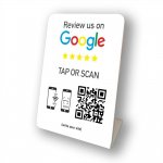 Nfc Tap Or scan QR Code επιτραπέζιo σταντ αξιολογήσεων Google