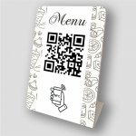 Tap Or Scan επιτραπέζιo σταντ με το μενού σας