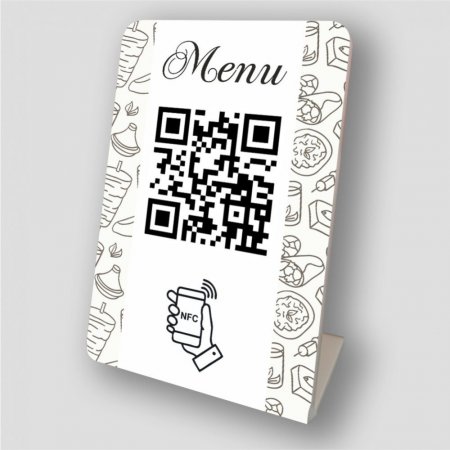 Tap Or Scan επιτραπέζιo σταντ με το μενού σας Tap Or Scan επιτραπέζιo σταντ με το μενού σας