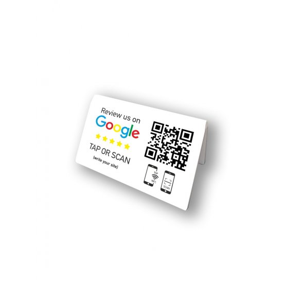 Nfc Tap Or scan QR Code επιτραπέζιo σταντ αξιολογήσεων Google διπλής όψης Nfc Tap Or scan QR Code επιτραπέζιo σταντ αξιολογήσεων Google διπλής όψης