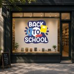 Αυτοκόλλητο Βιτρίνας - Τοίχου - Back to school 5