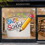 Αυτοκόλλητο Βιτρίνας - Τοίχου - Back to school 9