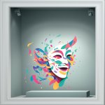 Αποκριάτικο Αυτοκόλλητο - Καλές Αποκριές 40