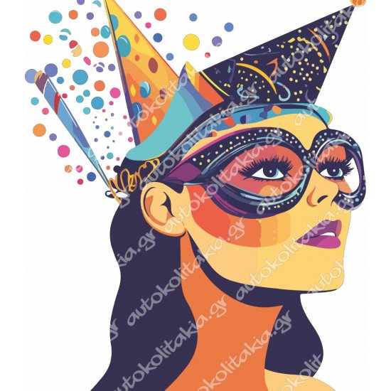 Αποκριάτικο Αυτοκόλλητο - Καλές Αποκριές 43