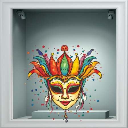 Αποκριάτικο Αυτοκόλλητο - Καλές Αποκριές 45