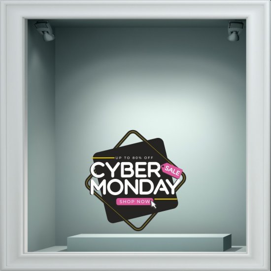 Αυτοκόλλητο Εκπτώσεων - Cyber Monday