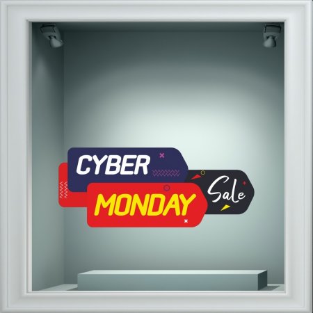 Αυτοκόλλητο Εκπτώσεων - Cyber Monday 2