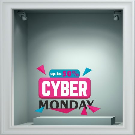 Αυτοκόλλητο Εκπτώσεων - Cyber Monday 12