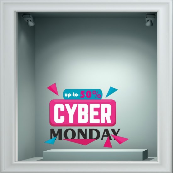 Αυτοκόλλητο Εκπτώσεων - Cyber Monday 12