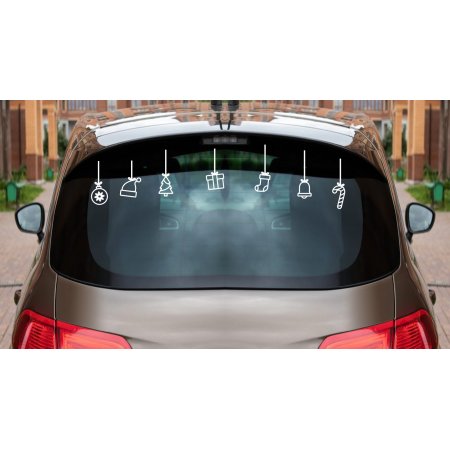 Αυτοκόλλητο αυτοκινήτου Χριστουγεννιάτικο - Άγιοι Βασίληδες (4 Τεμάχια)