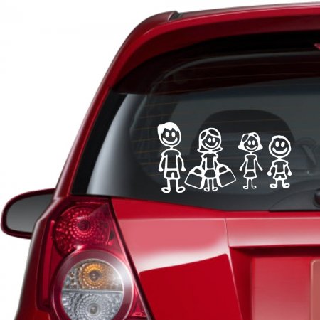 Αυτοκόλλητο αυτοκινήτου - Οικογένεια 6