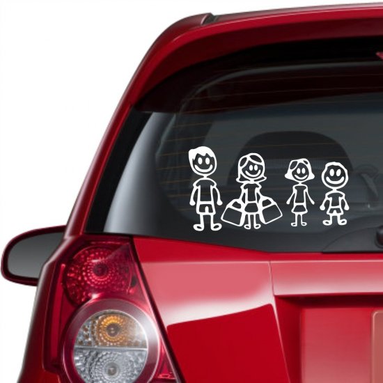 Αυτοκόλλητο αυτοκινήτου - Οικογένεια 6