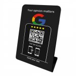 Nfc Tap Or scan QR Code επιτραπέζιo σταντ αξιολογήσεων Google