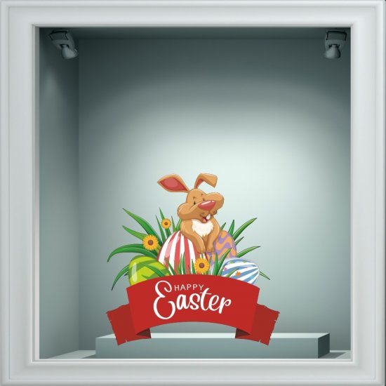 Αυτοκόλλητο Βιτρίνας - Happy Easter 2 Αυτοκόλλητο Βιτρίνας - Happy Easter 2