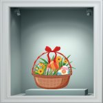 Αυτοκόλλητο Βιτρίνας - Λαγουδάκια (σετ 4 τεμάχια)