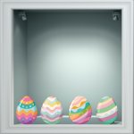 Αυτοκόλλητο Βιτρίνας - Πασχαλινό 36 (4 τεμάχια)