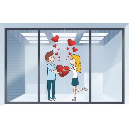 Shop Window Sticker - Saint Valentine 90 Shop Window Sticker - Saint Valentine 90