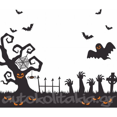 Αυτοκόλλητο βιτρίνας - Halloween 24
