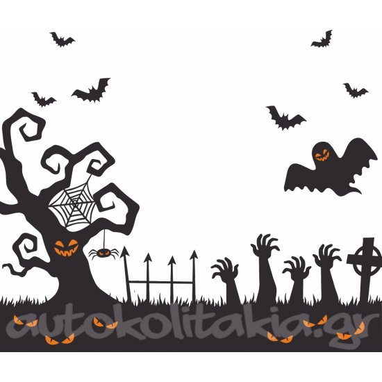 Αυτοκόλλητο βιτρίνας - Halloween 24