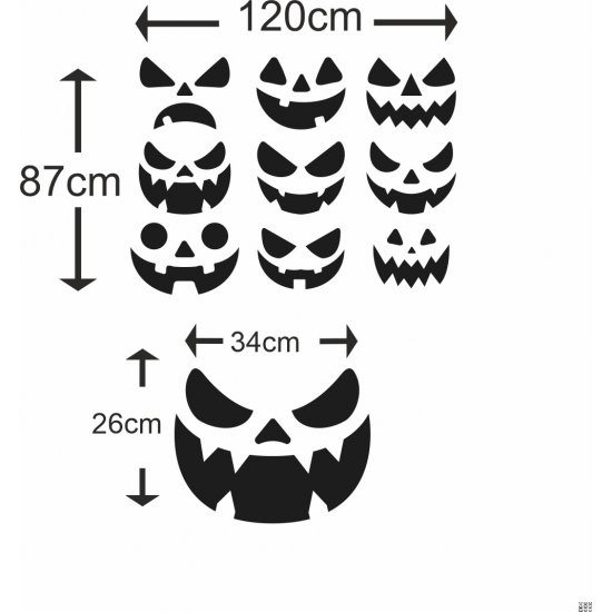 Αυτοκόλλητο βιτρίνας - Halloween 32 (Σετ 9 φατσούλες) Αυτοκόλλητο βιτρίνας - Halloween 32 (Σετ 9 φατσούλες)
