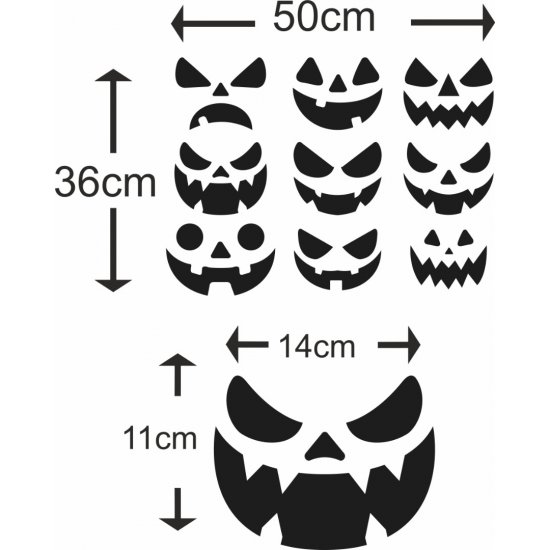 Αυτοκόλλητο βιτρίνας - Halloween 32 (Σετ 9 φατσούλες) Αυτοκόλλητο βιτρίνας - Halloween 32 (Σετ 9 φατσούλες)