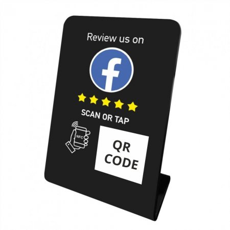 Nfc Tap Or scan QR Code desktop Facebook reviews stand