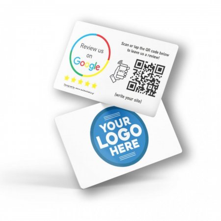 Nfc Tap Or scan QR Code Κάρτα αξιολογήσεων Google με το logo σας Nfc Tap Or scan QR Code Κάρτα αξιολογήσεων Google με το logo σας