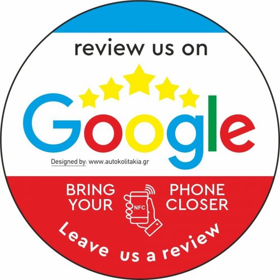 Nfc Tap αυτοκόλλητο αξιολογήσεων Google με NFC Chip