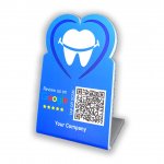 Nfc Tap Or scan QR Code επιτραπέζιo σταντ αξιολογήσεων Google - Οδοντιατρείο