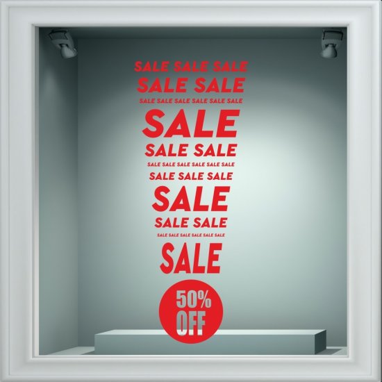 Αυτοκόλλητο Εκπτώσεων - Sales 50