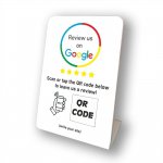 Nfc Tap Or scan QR Code desktop stand Google reviews