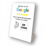 Nfc Tap Or scan QR Code επιτραπέζιo σταντ αξιολογήσεων Google με το logo σας