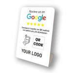 Nfc Tap Or scan QR Code tabletop Google ratings stand with your logo
