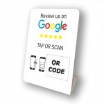 Nfc Tap Or scan QR Code επιτραπέζιo σταντ αξιολογήσεων Google