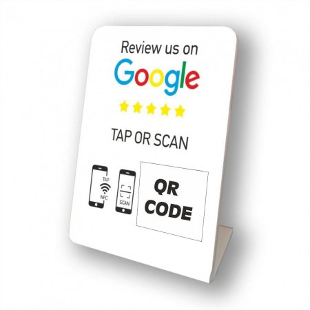 Nfc Tap Or scan QR Code desktop Facebook reviews stand