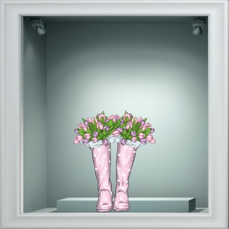 Αυτοκόλλητο βιτρίνας - Ανοιξιάτικο 40