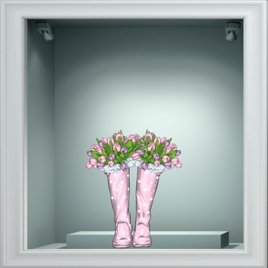 Αυτοκόλλητο βιτρίνας - Ανοιξιάτικο 40