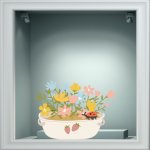 Αυτοκόλλητο βιτρίνας - Άνοιξη - Λουλούδια 41