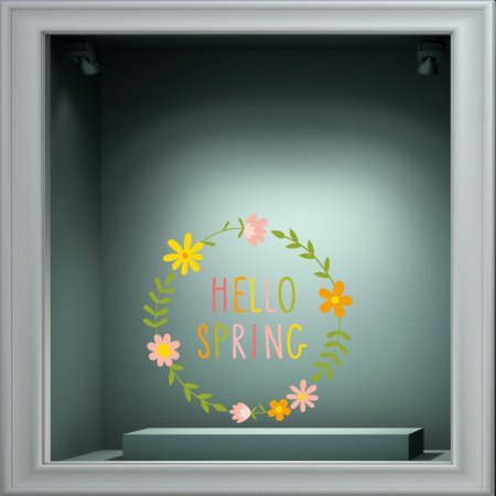 Αυτοκόλλητο βιτρίνας - Άνοιξη - Λουλούδια 42