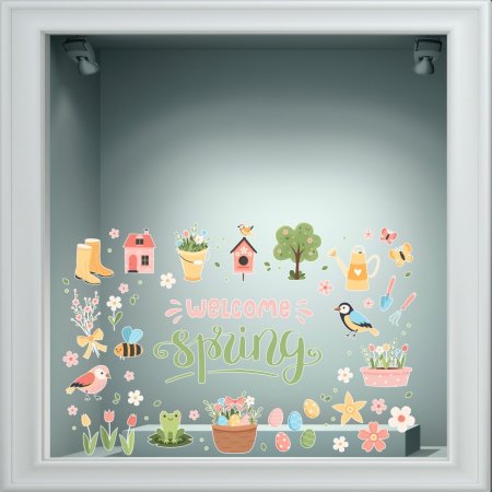 Αυτοκόλλητο βιτρίνας - Άνοιξη - Λουλούδια 25 Αυτοκόλλητο βιτρίνας - Άνοιξη - Λουλούδια 25