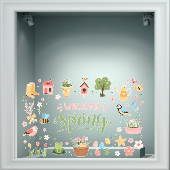 Αυτοκόλλητο βιτρίνας - Άνοιξη - Λουλούδια 25 Αυτοκόλλητο βιτρίνας - Άνοιξη - Λουλούδια 25